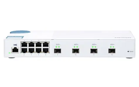 QNAP QSW-M408S 10GbE Switch bílá / 8x GbE / 4x 10GbE /QoS / bílá