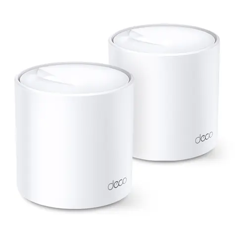 TP-Link Deco X20 (2-pack) / WiFi 6 systém MESH AX1800 / Dual-band / 2.4GHz - 574Mbps / 5GHz - 1201Mbps / 2x GLAN