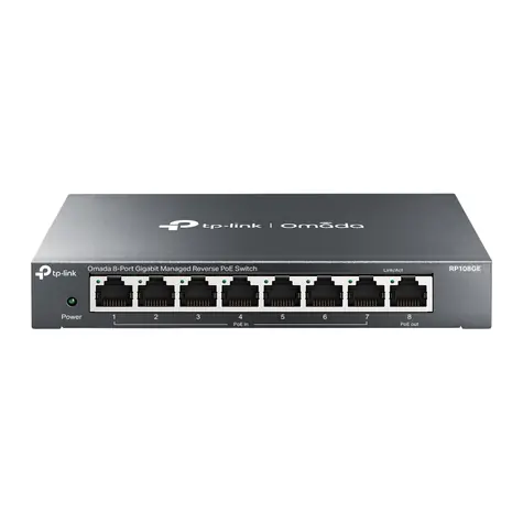 TP-Link TL-RP108GE / Reverzní switch / 8x1000Mbps / PoE