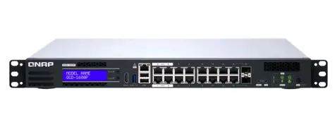 QNAP QGD-1600P-4G / Switch / 10|100|1000Mbps / 14x GLAN / 2x combo SFP+ RJ-45 / PoE
