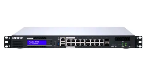 QNAP QGD-1600P-8G / Switch / 10|100|1000Mbps / 14x GLAN / 2x combo SFP+ RJ-45 / PoE