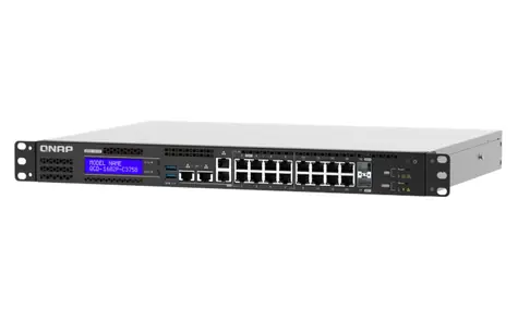 QNAP QGD-1602P-C3558-8G / Switch / 8x 2.5GbE RJ45 / 8x 1GbE RJ45 / 2x 10GbE SFP+ / Webová správa