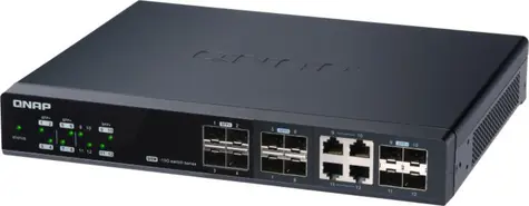 QNAP QSW-M1204-4C / Desktop Switch / 8x 10GbE SFP+ / 4 x 10GbE SFP+ & RJ45 kombo / Qos / VLAN