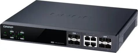 QNAP QSW-M804-4C / Desktop Switch / 4x 10GbE SFP+ / 8 x 10GbE SFP+ & RJ45 kombo / Qos / VLAN