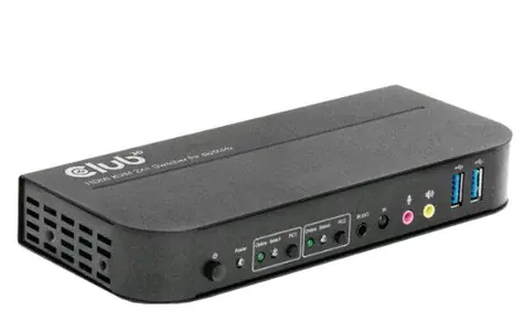 CLUB3D CSV-1382 síťový přepínač - switch černá / HDMI / HDCP / HDR / podpora IR ovladače