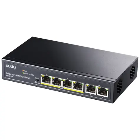 Cudy FS1006P PoE switch / 4x PoE RJ45 / 2x RJ45 / 60W