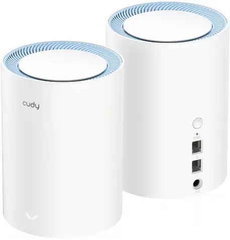 Cudy AC1200 WiFi mesh systém 2ks / Dual-Band / 2.4 GHz 300Mbps / 5 GHz 867Mbps / 1x WAN 1x LAN RJ45