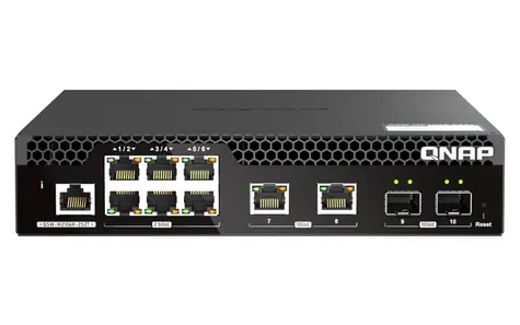QNAP QSW-M2106PR-2S2T / Switch / 6x2.5GbE RJ45 / 2x10GbE RJ45 / 2x10GbE SFP+ / řízený