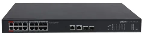 Dahua PFS3220-16GT-240-V2 / Switch / 1000Mbps / 18x RJ-45 / 2x SFP / 16x PoE