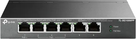 TP-Link TL-SG1006PP / Switch / 12 Gbps / 6x RJ45 1Gbps / PoE