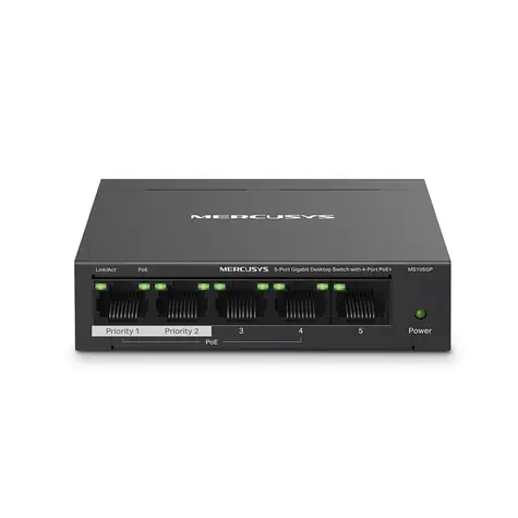 Mercusys MS105GP / Switch / 5x GLAN / PoE+