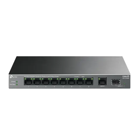 TP-Link LS1210GP / Switch / 20 Gbps / 9x GLAN / 1x SFP / PoE+