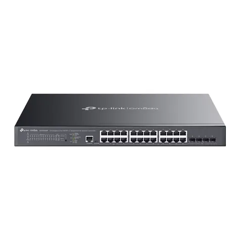 TP-Link SG3428XMPP / 24-port Switch / 24× 10/100/1000 Mbps RJ45 /  4× 10G SFP+ 