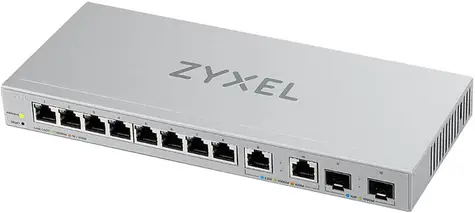 ZyXEL XGS1210-12 V2 / Desktop Switch / 8x RJ45 1G / 2x RJ45 2.5G / 2x SFP+