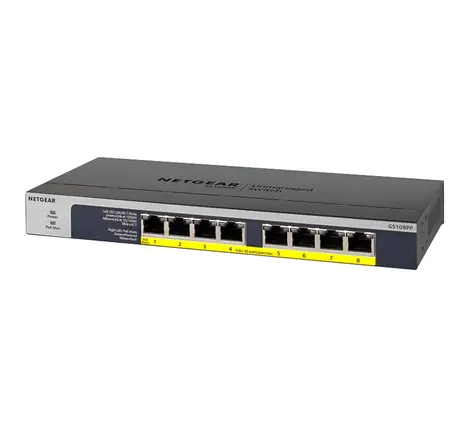 NETGEAR GS108PP / Switch / 8x GLAN / Flexible PoE