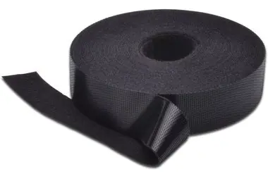 DIGITUS stahovací pásky na suchý zip Velcro 2.6mm x 20mm x 10m / černá