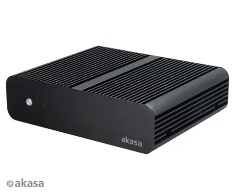 AKASA Euler / skříň mini-ITX / bez zdroje / pasivní chlazení / bez loga