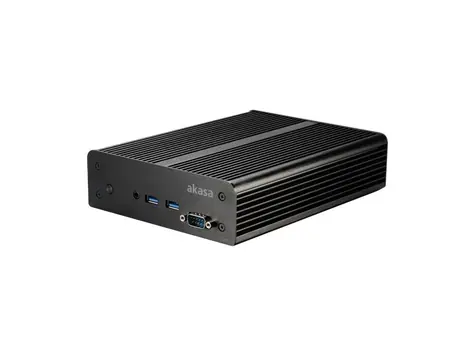 AKASA Newton MC / skříň mini-ITX / bez zdroje / pasivní chlazení / 2x USB 3.0  / audio
