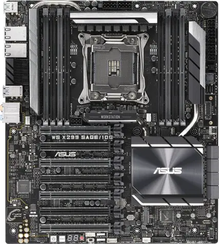 ASUS WS X299 SAGE 10G / X299 / LGA 2066 / 8x DDR4 / 7x PCIEx16 / 8x SATA III / 2x M.2 / CEB