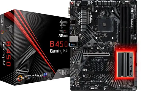 ASRock Fatal1ty B450 GAMING K4 / AMD B450 / DDR4 / SATA III / USB / GLAN / M.2 / sc.AM4 / ATX