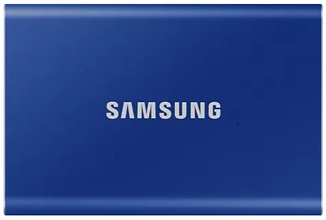 SAMSUNG T7 Externí SSD disk 2TB modrá / Externí SSD / R: 1050 MBs & W: 1000MBs / USB-C / 3y
