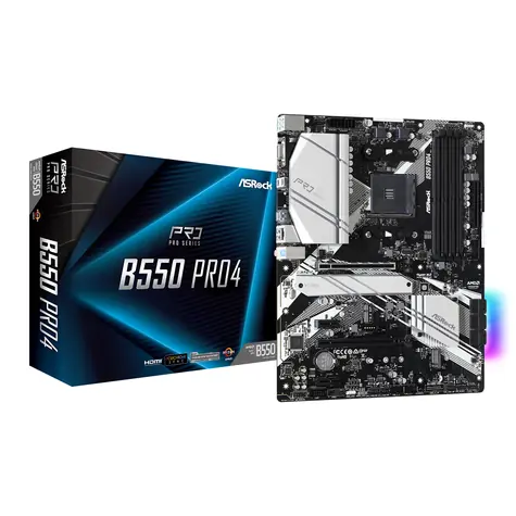 ASRock B550 Pro4 / AMD B550 / DDR4 / SATA III RAID / USB / GLAN / M.2 / sc.AM4 / ATX