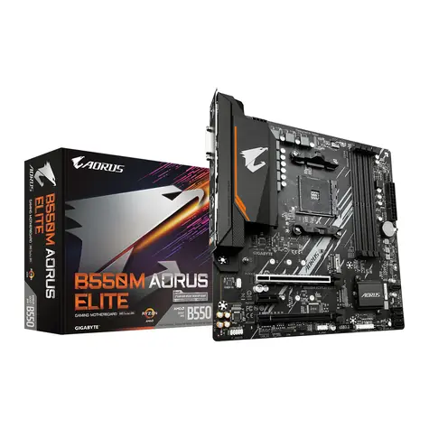 GIGABYTE B550M AORUS ELITE (rev 1.0) / AMD B550 / DDR4 / SATA III RAID / USB / GLAN / M.2 / sc.AM4 / mATX