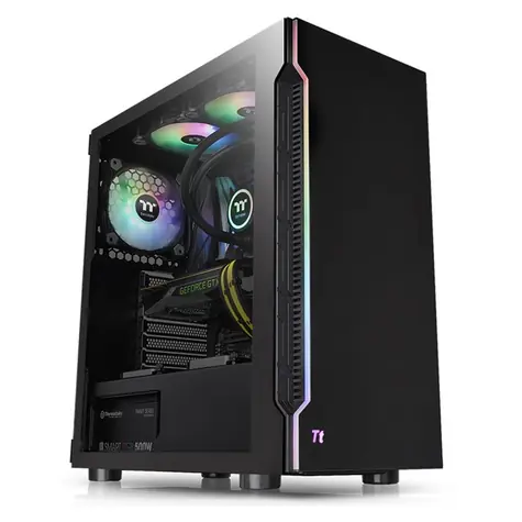 THERMALTAKE H200 TG RGB černá / midi tower / USB / bez zdroje / ATX / průhledná bočnice