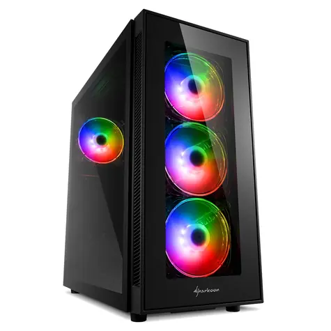 Sharkoon TG5 Pro RGB černá / ATX / 2x USB 3.0 + 2x USB 2.0 / bez zdroje / průhledná bočnice