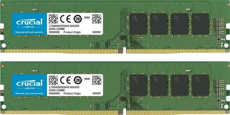 Crucial 16GB (2x8GB) 3200MHz / DDR4 / DIMM / PC4-25600 / CL22 / Non-ECC / Un-buffered / 1.2V