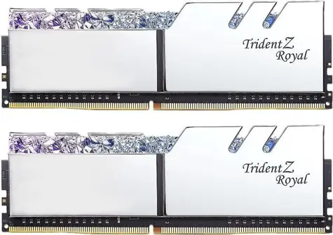 G.Skill Trident Z Royal Silver 32GB (2x16GB) 3600MHz / DDR4 / CL16-19-19-39 / 1.35V / XMP 2.0 / LED podsvícení
