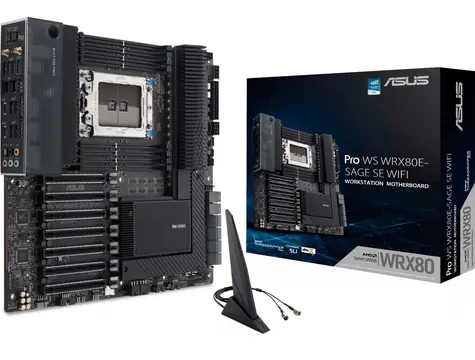 ASUS Pro WS WRX80E-SAGE SE WIFI / AMD WRX80 / 8x DDR4 /  SATA III / USB / GLAN / M.2 / WI-Fi / sc.sWRX8 / E-ATX