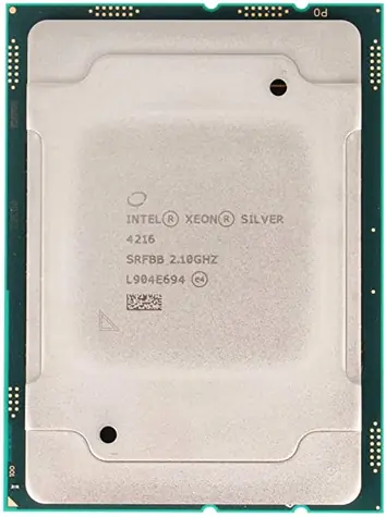 Intel Xeon Silver 4216 @ 2.1GHz - TRAY / TB 3.2GHz / 16C32T / 3647 / Cascade Lake / 100W
