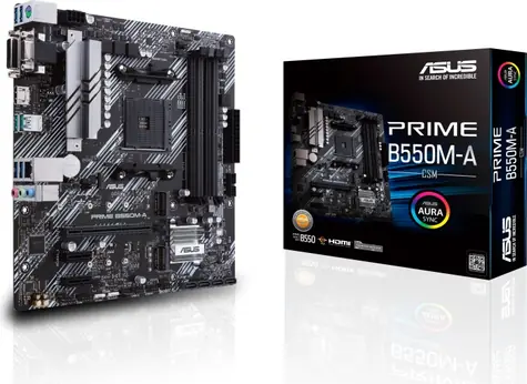 ASUS PRIME B550M-A CSM / AMD B550 / DDR4 / SATA III RAID / USB / GLAN / M.2 / sc.AM4 / m-ATX