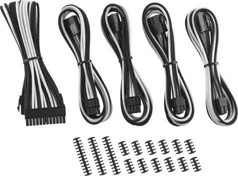 CableMod Classic ModMesh Kabel Extension Kit 8+8 pin PCIe - černo-bílá