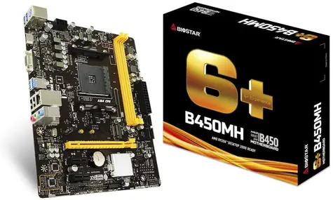 Biostar B450MH / AMD B450 / DDR4 / SATA III RAID / USB / GLAN / M.2 / sc.AM4 / mATX
