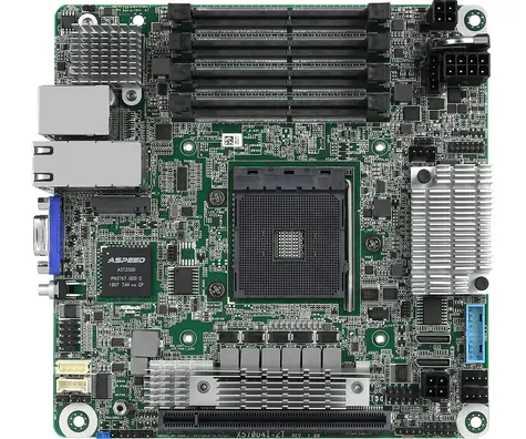 ASRock X570D4I-2T / AM4 / 4x DDR4 DIMM / 8x SATA III / VGA / mini-ITX