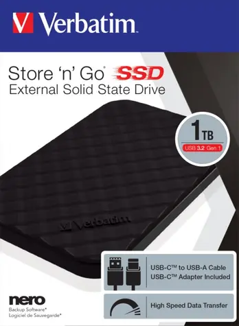 Verbatim SSD Store 'n' Go 1TB černá / Externí SSD / 2.5