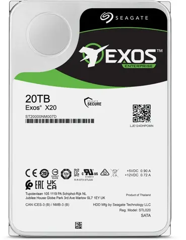 Seagate Exos X20 20TB SATA III / HDD / 3.5