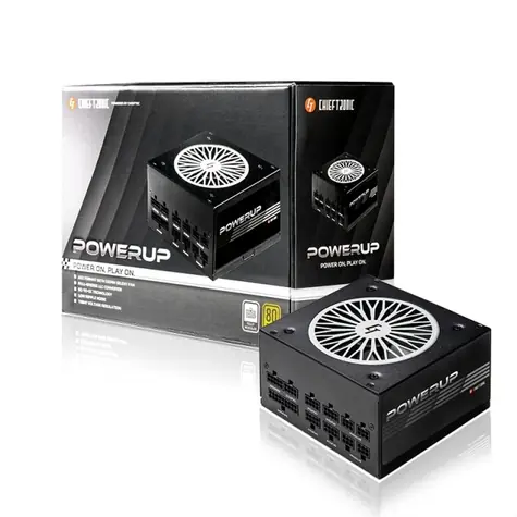 CHIEFTEC GPX-850FC PowerUp / ATX / 850W / 80 Plus Gold / Aktivní PFC / 120 mm / Plně modulární