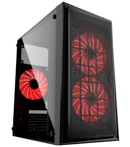 Gembird CCC-FORNAX-950R Fornax 950R černá / micro-ATX / 3x 120 / 2x USB3.0 / bez zdroje / průhledná bočnice