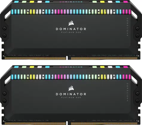 Corsair Dominator Platinum RGB 64GB (2x32GB) 5200MHz černá /  DDR5 / PC5-41600 / CL40-40-40-77 / 1.25V / on-die ECC