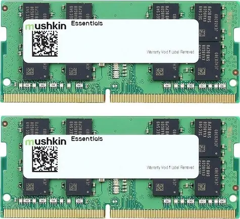 Mushkin Essentials 32GB (2x16GB) 3200MHz - SO-DIMM / DDR4 / SO-DIMM / PC4-25600 / CL22-22-22-52  / 1.2V 