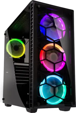Kolink Observatory RGB černá / ATX / 1xUSB 3.0 + 2xUSB 2.0 / 4x 120 mm / bez zdroje / průhledná bočnice / tvrzené sklo 