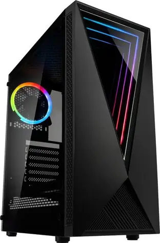Kolink Void RGB černá / ATX / 2xUSB 3.0 + 2xUSB 2.0 / 1x 120 mm / bez zdroje / tvrzené sklo / průhledná bočnice