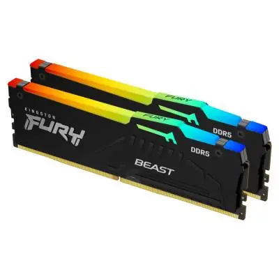 Kingston Fury Beast Black RGB 32GB (2x 16GB) DDR5 5200MHz / CL40 / DIMM / ECC / XMP
