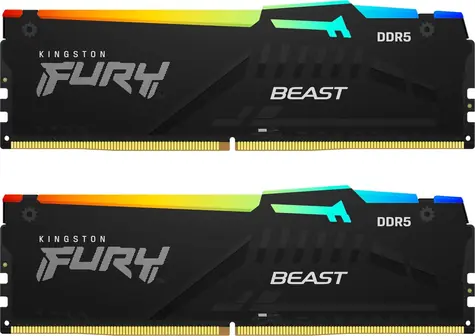 Kingston Fury Beast Black RGB 32GB (2x16GB) DDR5 5600MHz / CL40 / DIMM / ECC / XMP