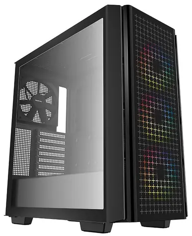DEEPCOOL CG540 černá / E-ATX / 2xUSB 3.0 / 3x 120 mm + 1x140 mm / bez zdroje / průhledná bočnice 