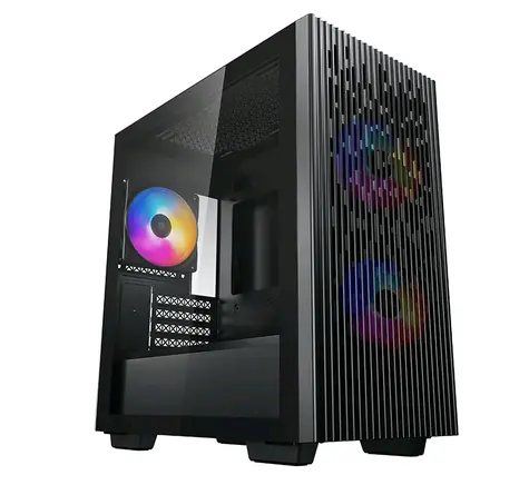 DEEPCOOL MATREXX 40 3FS černá / Micro-ATX / 1xUSB 3.0 + 1x USB 2.0 / 3x 120 mm / bez zdroje / průhledná bočnice 