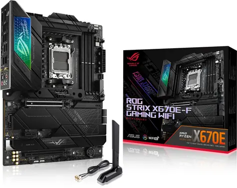 ASUS ROG STRIX X670E-F GAMING WIFI / AMD X670 / DDR5 / SATA III RAID / USB / GLAN / Wi-Fi / M.2 / sc.AM5 / ATX